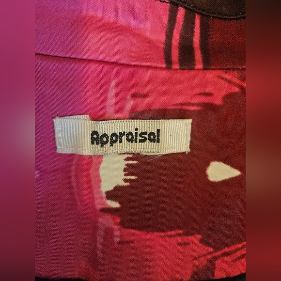 Appraisal Pink Ikat Print Double-Breasted Trench Coat – Size Approx. M - Picture 9 of 14